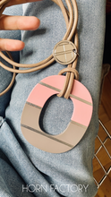 Laden Sie das Bild in den Galerie-Viewer, COCO (baby pink with taupe and silver) - HORN FACTORY

