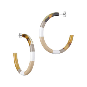 LILLY Hoops (beige / taupe)