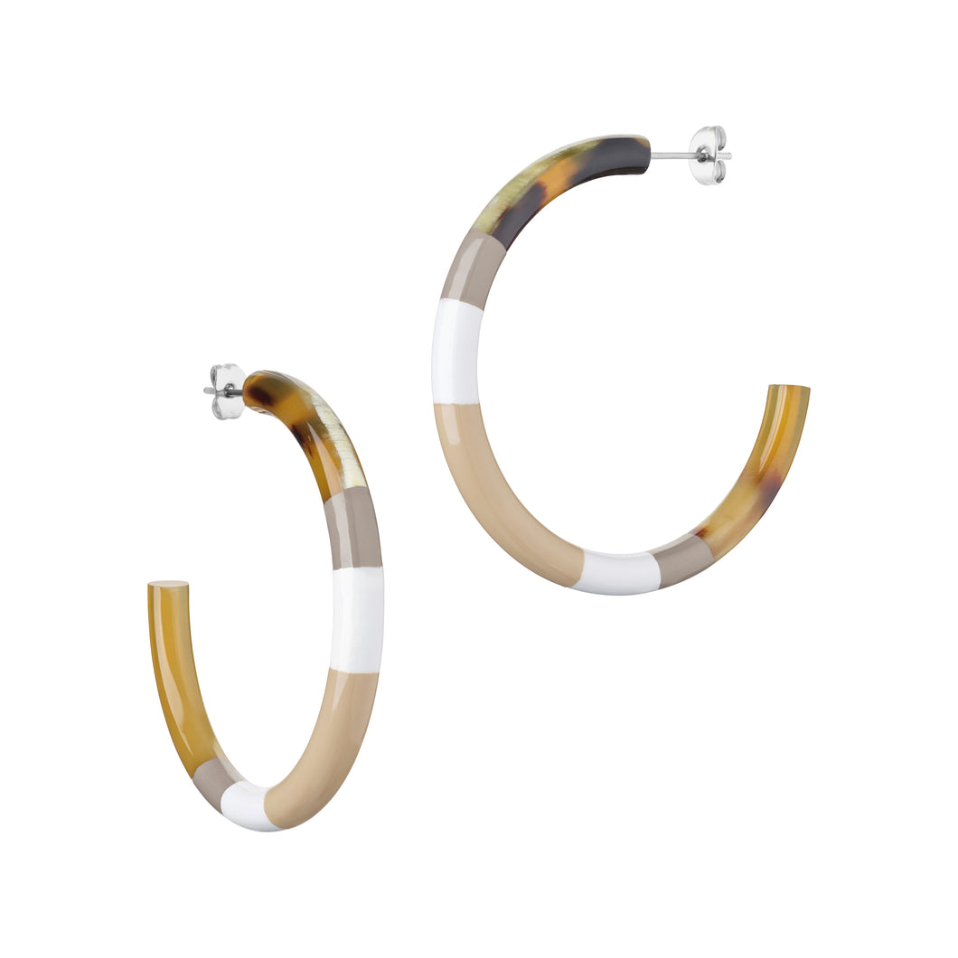 LILLY Hoops (beige / taupe)